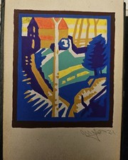 Theodore Major 1931 Original Unique Painting Signed Artwork