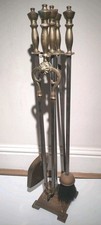 Brass fireplace companion - fireplace, set