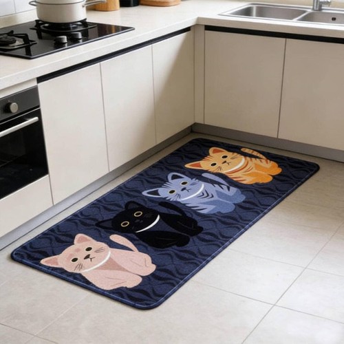 Piece grey cute cartoon cat - cartoon,