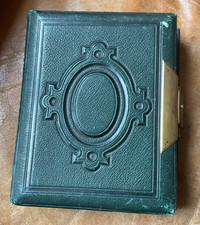 ANTIQUE CARTE DE VISITE CABINET CARD PHOTOGRAPH ALBUM, G R& Co PATENT, 18 LEAVES