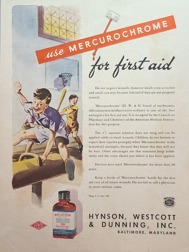 Mercurochrome first aid - mercurochrome,