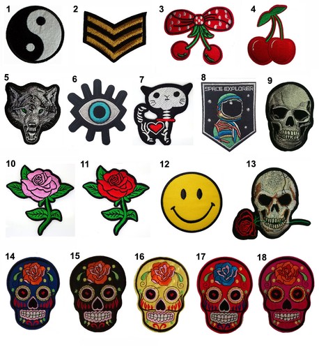 Embroidered iron sew on - iron,