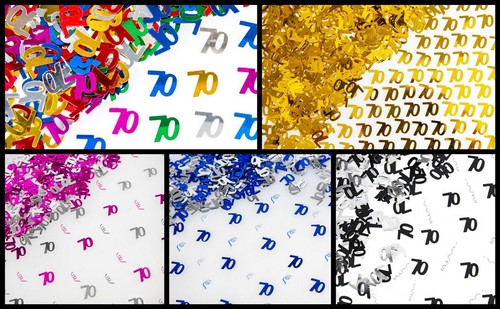 Tabletop confetti 70th - tabletop,