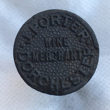 J. Porter Wine Merchant Dorchester antique vintage ginger beer bottle stopper