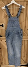 Fat Face Lewes Dungarees Size 20-22 Blue Denim Pale Wash