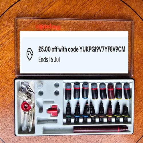 1970 rotring varioscript set - rotring,