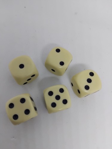Set vintage bakelite dice - set, 5