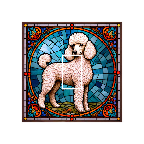 Poodle puppy dog stained - poodle,