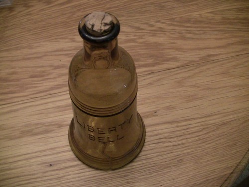 Liberty bell crack glass amber - bell,