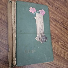 Antique postcard card album - postcard,