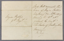 Duke of WELLINGTON - invitation to meet him from Rowland Hill to Major Peebles