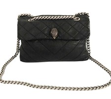 Kurt Geiger Kensington Black Quilted Leather Chain Shoulder Crossbody Bag
