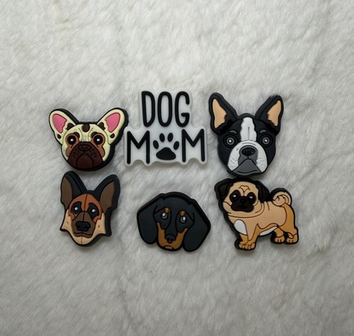 6pc dog shoe charms - shoe,