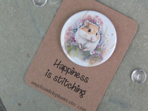 Hamster pocket mirror with - hamster,