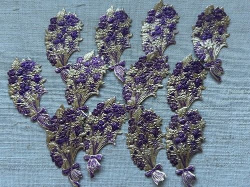 Twelve vintage die cut - , paper