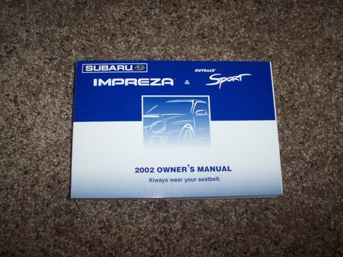 2002 subaru impreza owner - subaru,