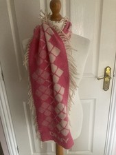 DKNY WOOL SCARF PINK CREAM