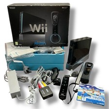 Nintendo Wii Black Console MotionPlus + Wii Sports Resort Boxed w/Manuals