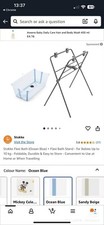 Stokke Flexi Bath + Flexi Bath Stand – Ocean Blue | Foldable & Portable Baby Bat