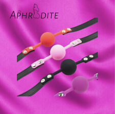 Silicone Mouth Ball Gag Bondage Fetish Buckle Harness Restraint 4 Colours 