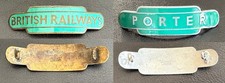 TWO British Railways (Southern Region) enamel totem cap badges in good condition