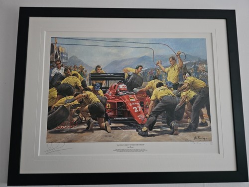 Nigel mansell signed ferrari - nigel,
