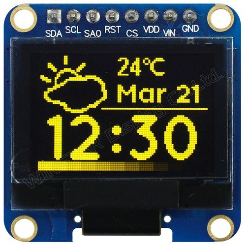 Winstar oled cog 96x64 - oled, yellow