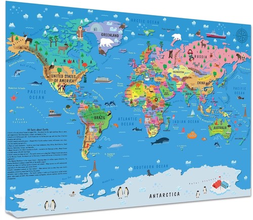 Children world map - children’s,