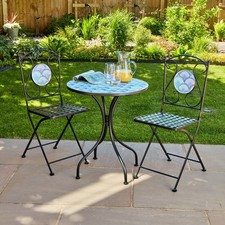 Shell mosaic bistro patio set - shell,