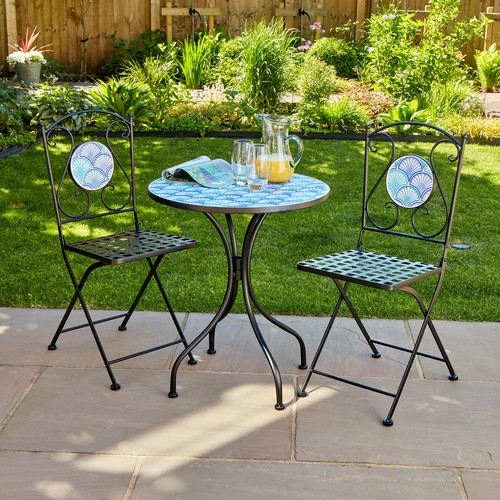 Shell mosaic bistro patio - shell,