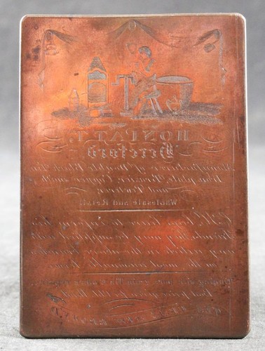 Antique copper engraved - copper,