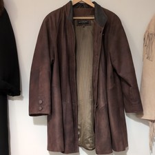 Woodland England Butter Soft Leather Jacket Womens UK 14 Brown Swing Lined