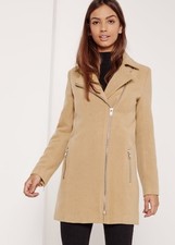 Missguided Classic Camel Overcoat / Winner Autumn Jacket Sophisticated Christmas
