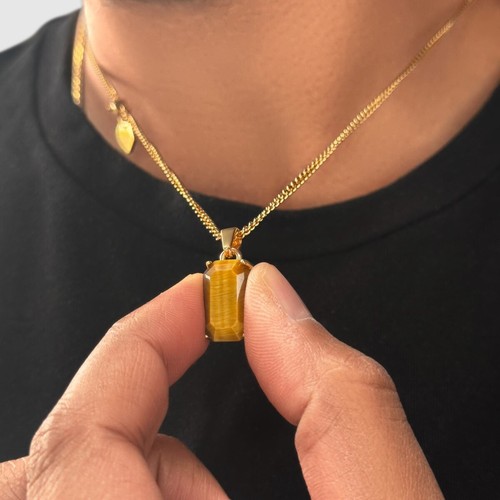 Tiger eye pendant - tiger, &