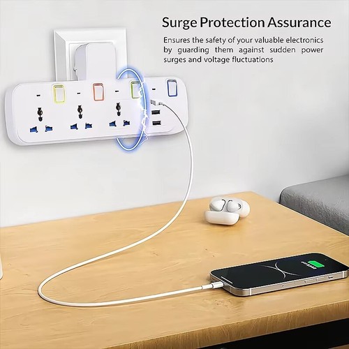 Multi plug extension 3 - 6-in-1,