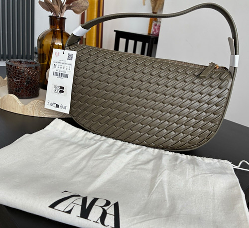 Zara women khaki - khaki, woven