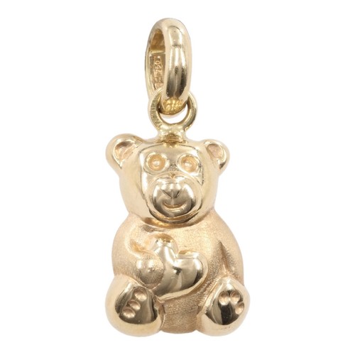 14k yellow gold teddy bear - yellow,