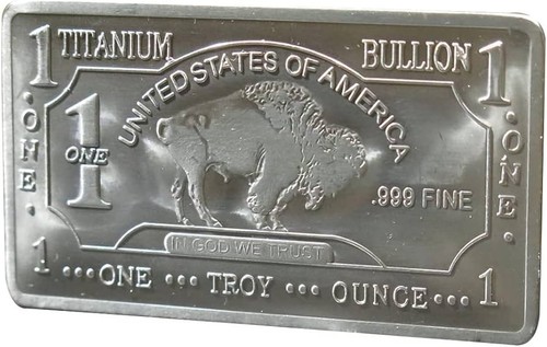 Titanium bullion bar 999 - 1,