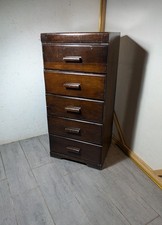 Vintage Art Deco Wood 5-Drawer