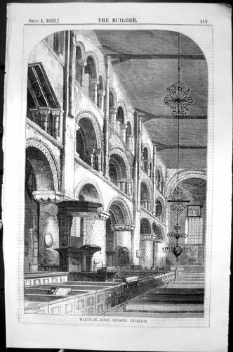 Old antique print waltham - old,