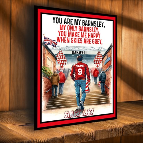 Personalised barnsley football - personalised,