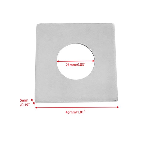 Chrome square shower arm - 2x,