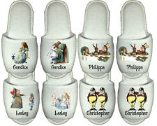 Alice in Wonderland Spa Personalised Slippers queen hearts mad hatters tea party