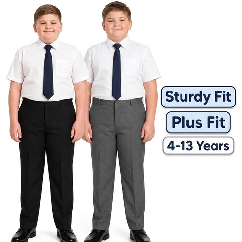 Boys school trousers plus size - boys,