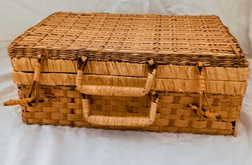 Vintage woven split bamboo - vintage,