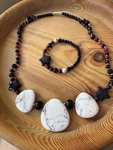 Gemstone necklace bracelet - gemstone,