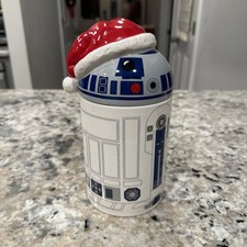 Christmas Caroling R2-D2 STAR WARS Santa Hat Treat Cookie Jar Candy Dish Singing
