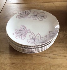 Denby Monsoon Chantilly  Salad /Sandwich Plates X 6