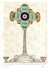 Enrico Baj - Tokai - Rare Original Vintage Lithograph, with Certificate - 