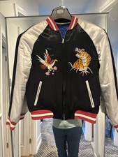 Top Shop Reversible Quilted Japan Tiger Eagle Bomber Jacket Size 10